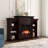 Tonsey 70.25'' W Espresso Electric Fireplace