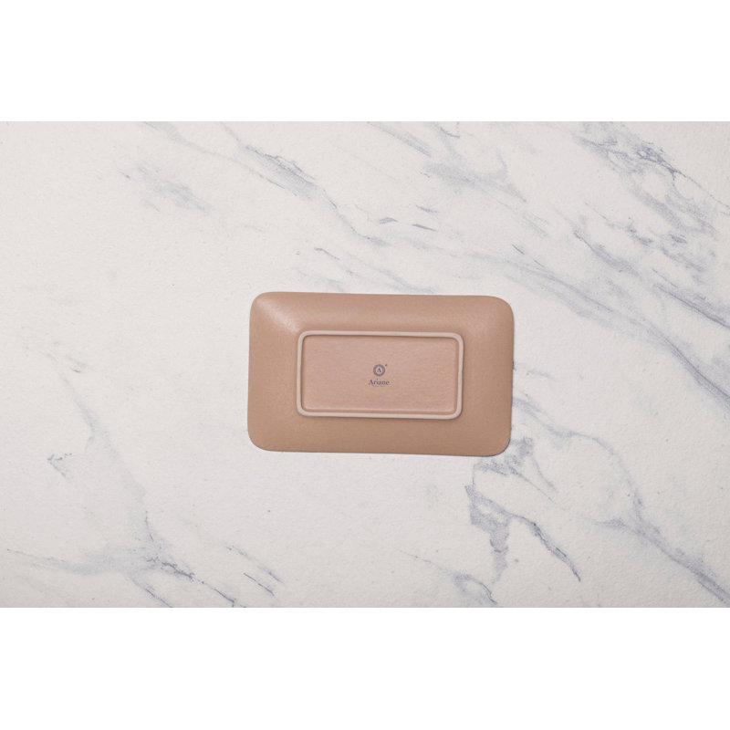 Plat rectangulaire large en porcelaine de qualité supérieure SAHARA, 11,02 x 5,91 x 0,71 po, Sand