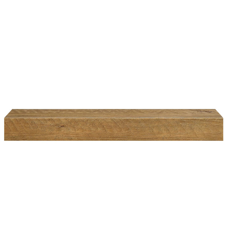 Camden Rustic Fireplace Shelf Mantel, 48", Medium Wood