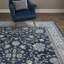Tapis bleu / gris Giscard Croft-93547053