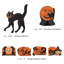 Déco d'Halloween rétro Beistle - ensemble de 8 pièces de décoration d'Halloween rétro avec centre de table articulé pour chat, chat et lune, découpes, banderole de chat et signe Happy Halloween