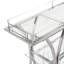 Chariot-bar contemporain en chrome avec support à vin