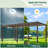 Metal Louvered Pergola with Solar Lights-104879263