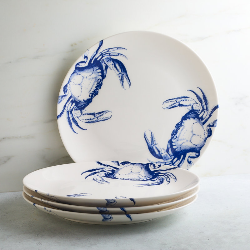 Crabs Handmade Porcelain Dinner Plate