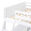 Lit double superposé au dessus d'un lit double avec bureau-1410492348