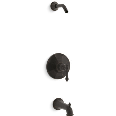 Rite-Temp Bath and Shower Valve Trim with Lever Handle and Spout, Less Showerhead