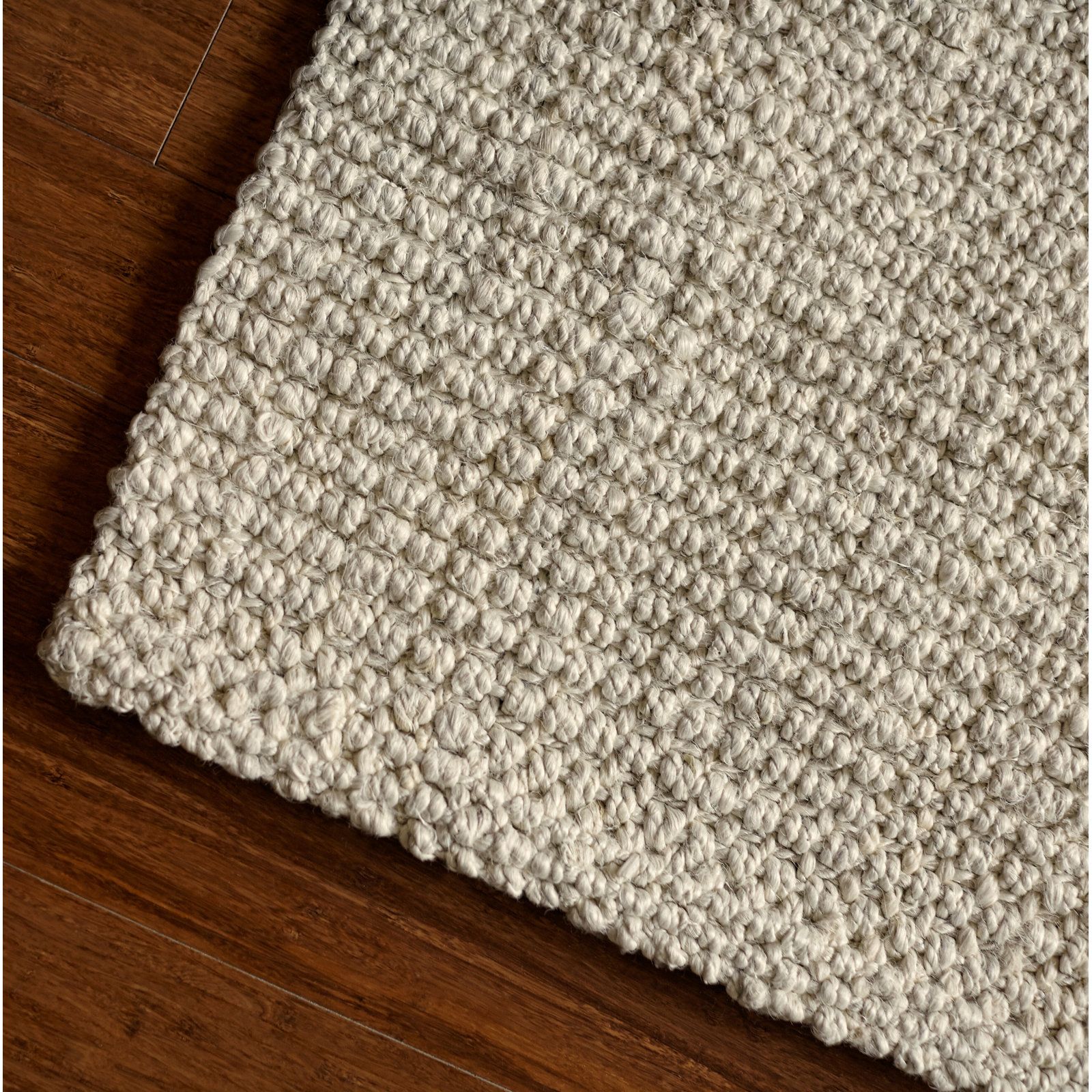 Asta Ivory Hand-Woven Flatweave Jute Rug, Runner 2'6" x 8'