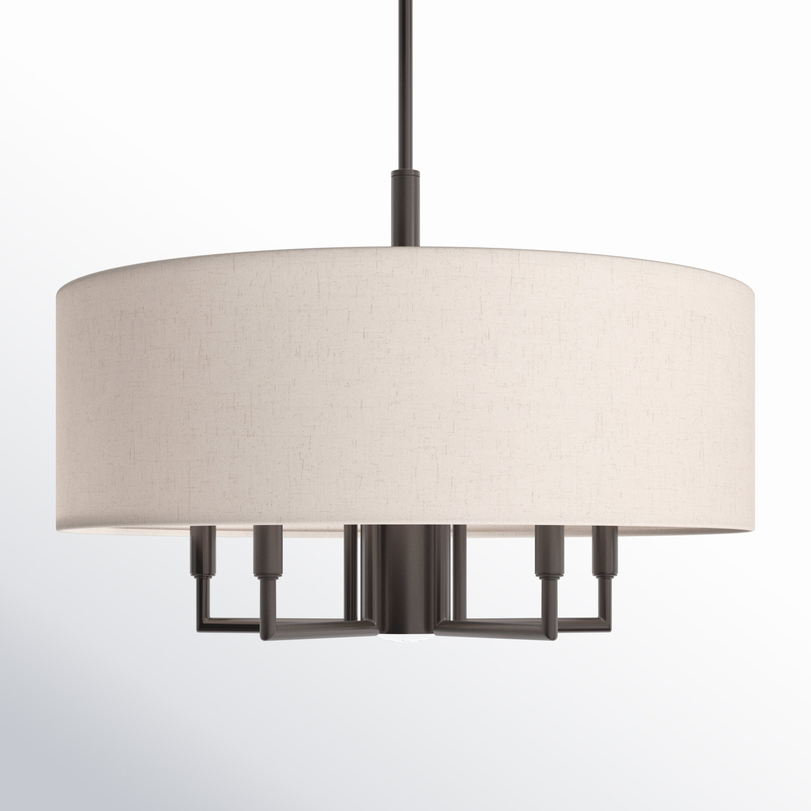 Bazilijus 6 - Light Dimmable Drum Chandelier, English Bronze