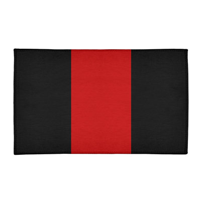 Tapis de zone rouge/noir