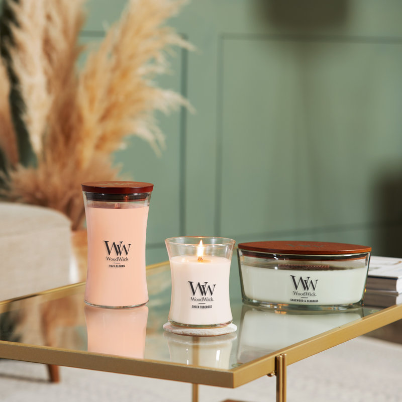Grande bougie WoodWick Yuzu Blooms, Pot de 21,5 oz