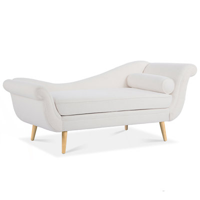 Chaise longue avec accoudoirs à volutes