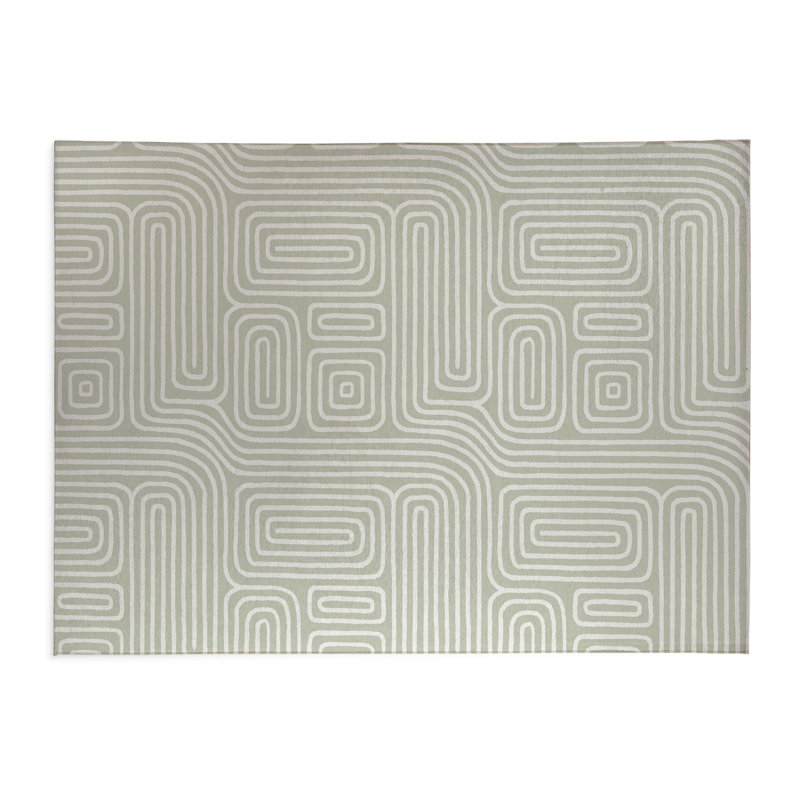 Tapis de bureau léger Timeless Walk, L 5 pi x L 3 pi, Vert clair