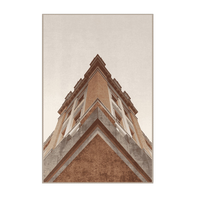 Machine Washable Pandelica Buckingham Palace London Modern Rug in Beige – Beige Binding, 8x10