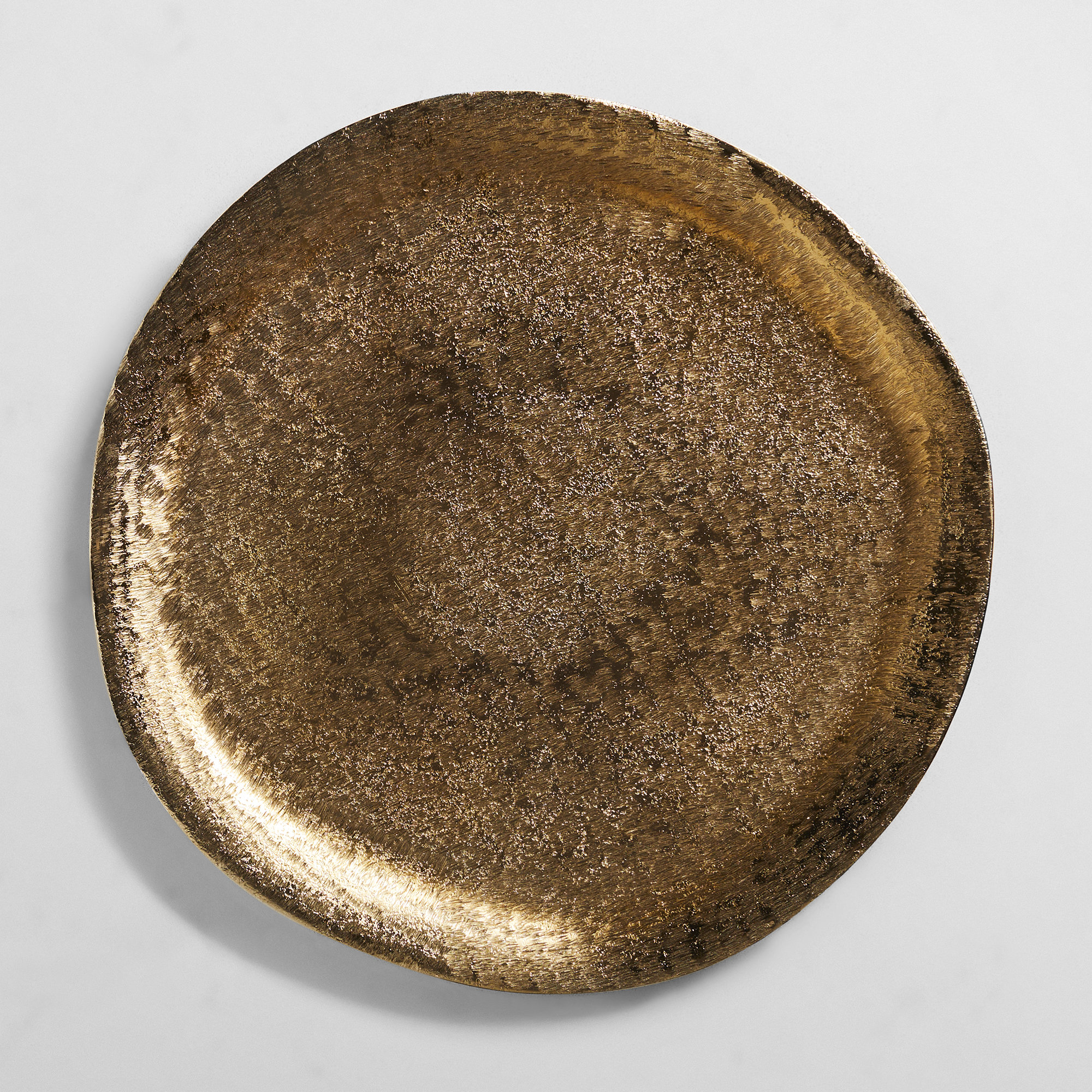 Zadia Brushed Metal Charger Plate, Gold