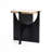 Modern Black and Brown Square Side and End Table
