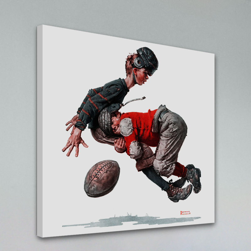 Fumble by Norman Rockwell - Wrapped Canvas Print, 46 cm H x 46 cm W