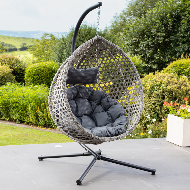 Canastota Porch Swing with Canopy, Dark Grey