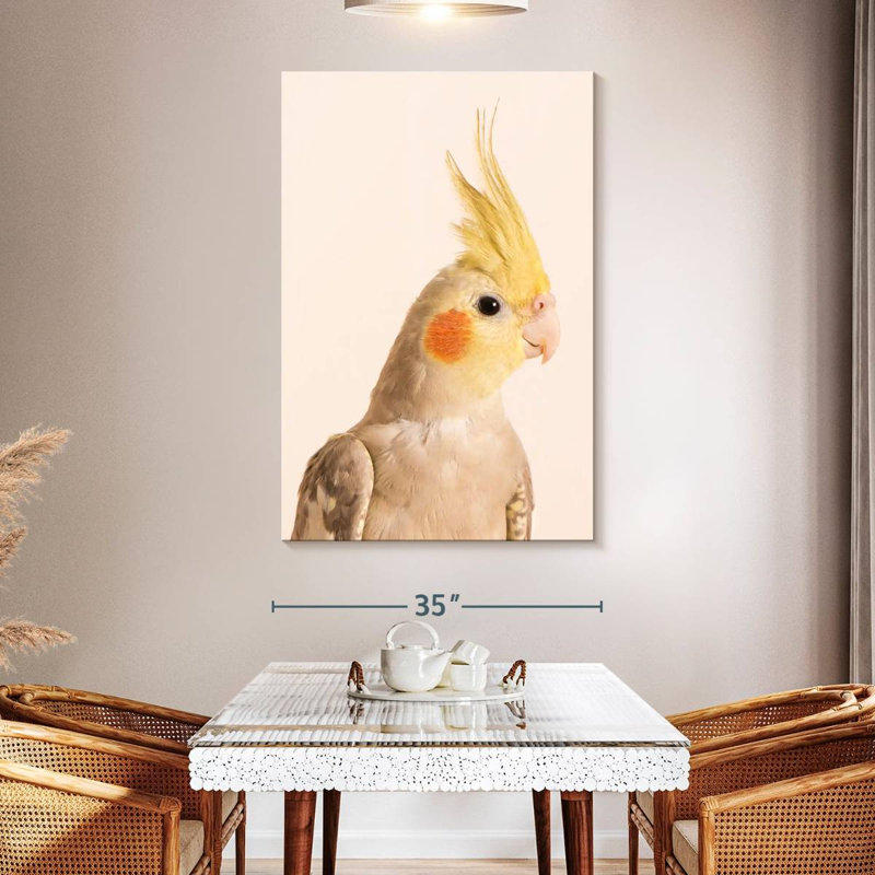 Brampt Smiling Cockatiel, 51" H x 34" W