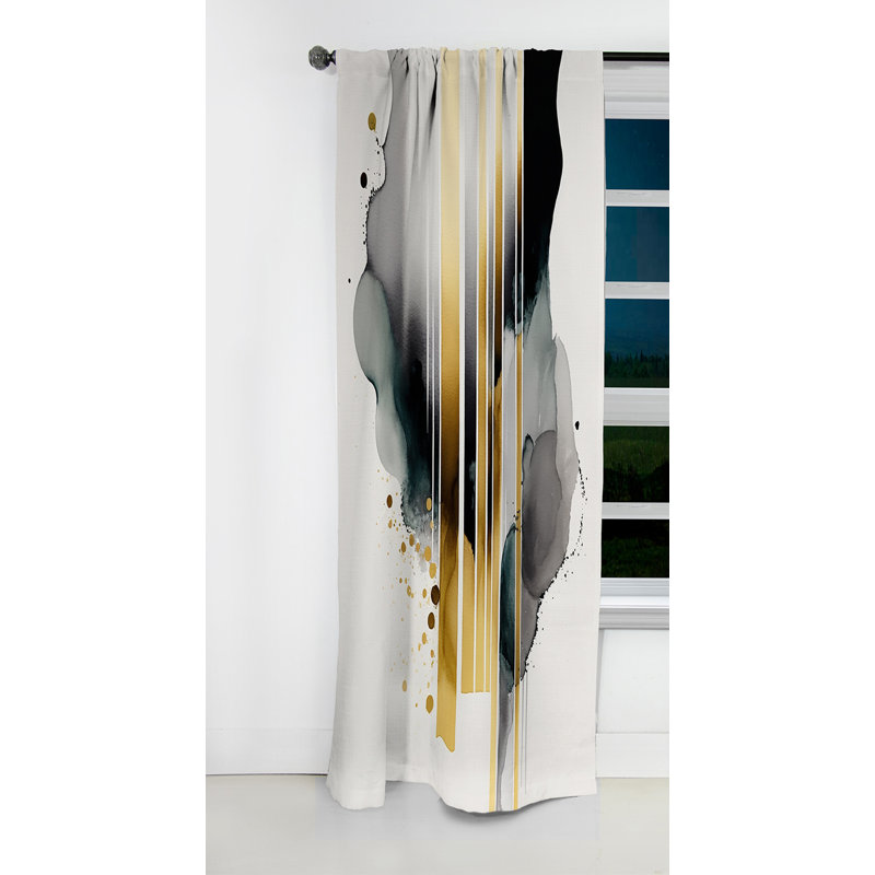 Rideau abstrait occultant Joao - Shapes, L 52 po x L 84 po