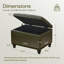23.6" W Rectangle Upholstered Storage Ottoman-975622172