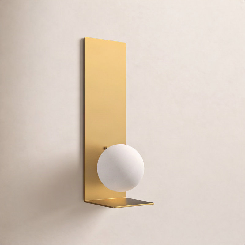 Yiva Flush Mounted Sconce, Aged Brass