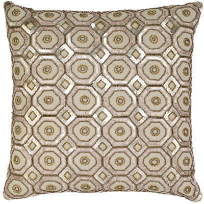 Glitter Embellished Feather Down Fill Pillow Cover with Insert
