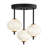 3-Light Oval Acrylic Dimmable LED Semi-Flush Mount