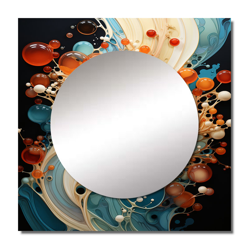 Bodil - Art mural miroir de salon, 23 po x 23 po