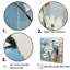 Oiseau bleu, minimalisme, fleurs blanches, impression sur toile-95951910-95951916