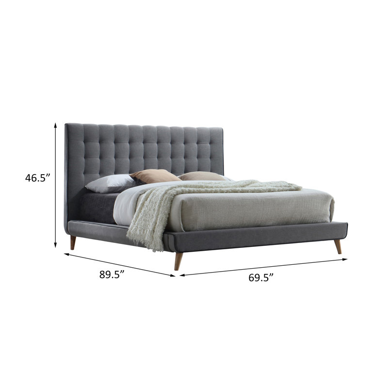 Hallah Upholstered Platform Bed, Queen