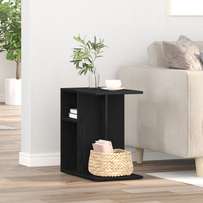 Gnatt Sled End Table, Black Oak, Black Oak