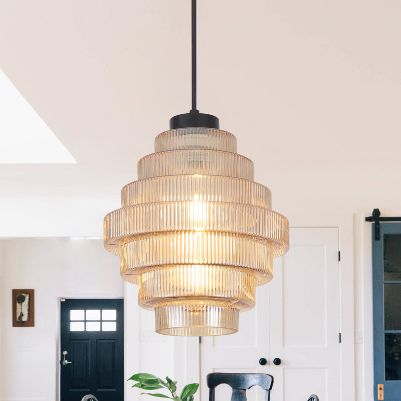 Raylie 1 - Light Shaded Pendant, Smoke Gray