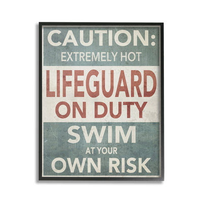 Bc-515_FG " Funny Swim At Own Risk "