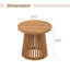 Table d'appoint d'extérieur en bois massif-158717141