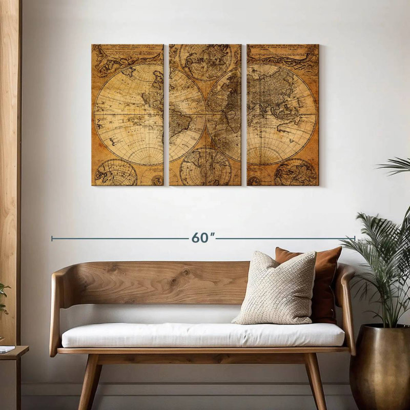 Carte rétro Aliaz, H 28 po x l 45 po