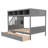 Gurutz Twin over Full 5 Drawer Standard Bunk Bed with Shelves by Harriet Bee-235825667