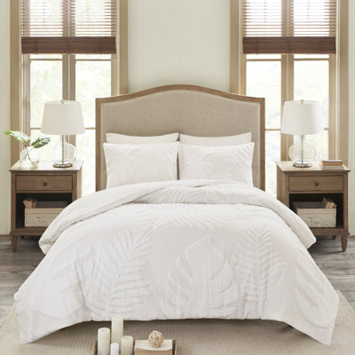 Édredon 3 pièces - Chenille de coton, Design, Esthétique de maison de plage, Double / Grand, Style