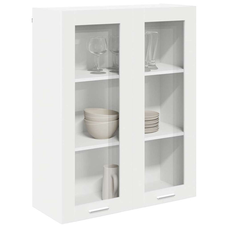Vidaxl Hanging Cabinet With Storage Riga Artisan Oak 60 X 31 X 100 Cm, White, 100cm H x 80cm W x 31cm D