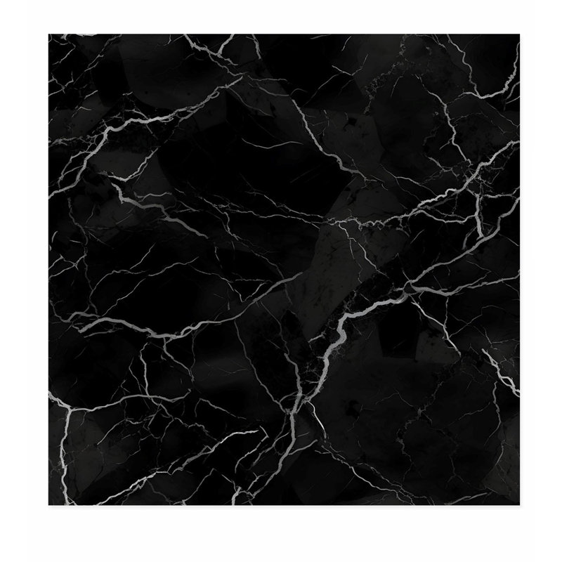 Motif abstrait de géode noire abstraite IV, H 12 po x l 12 po