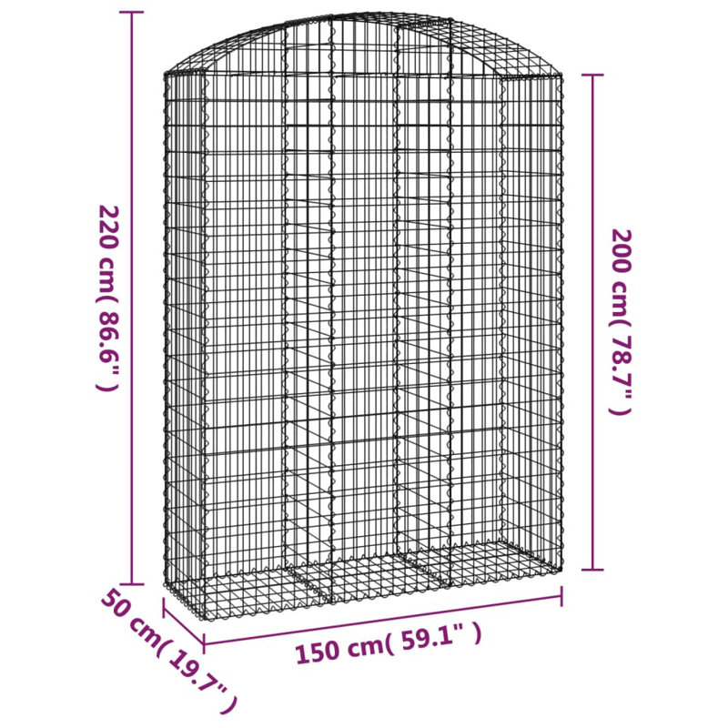 Repose-pieds vidaXL Gabion, H 86,6 po x l 59 po x P 19,7 po