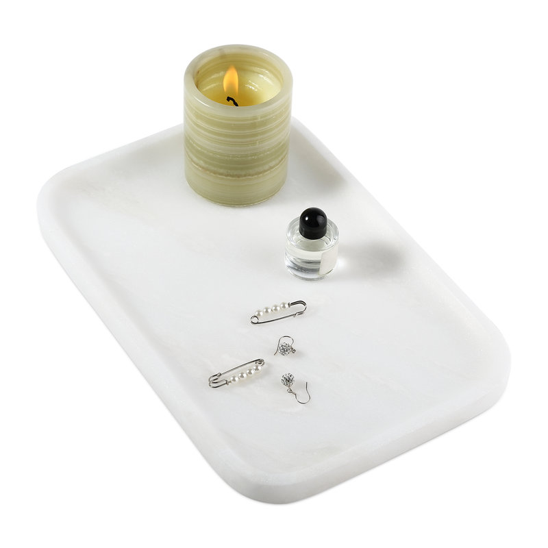 Rectangle Natural Marble Tray,Namib Bianco