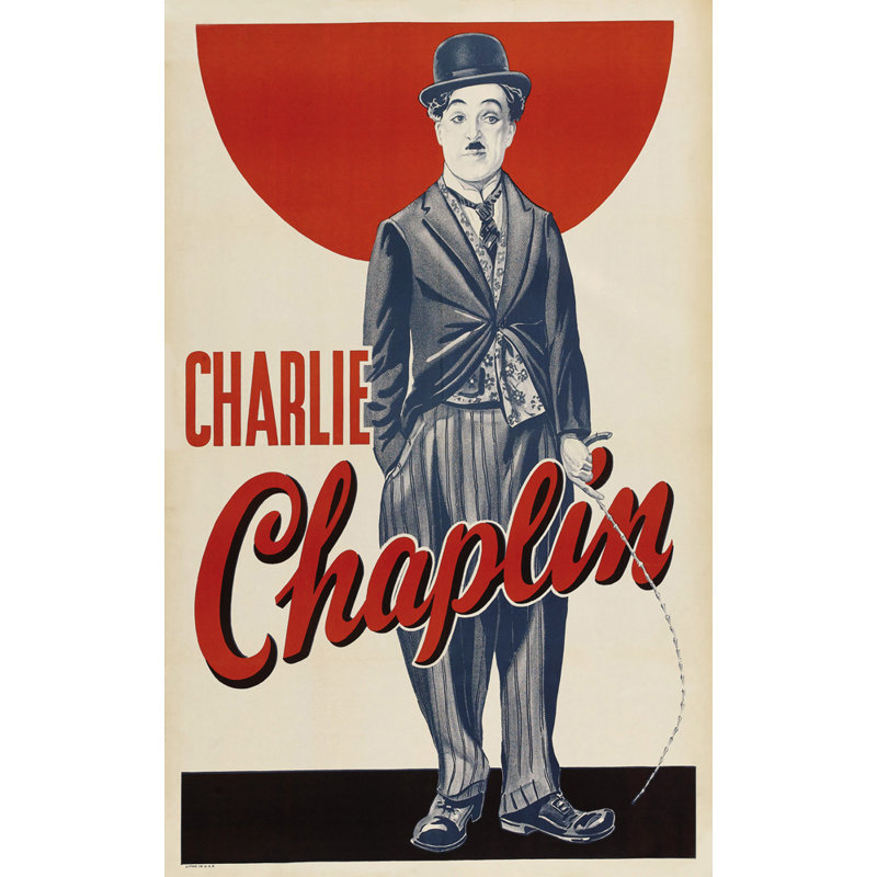 Charlie Chaplin, H 18 po x l 11 po
