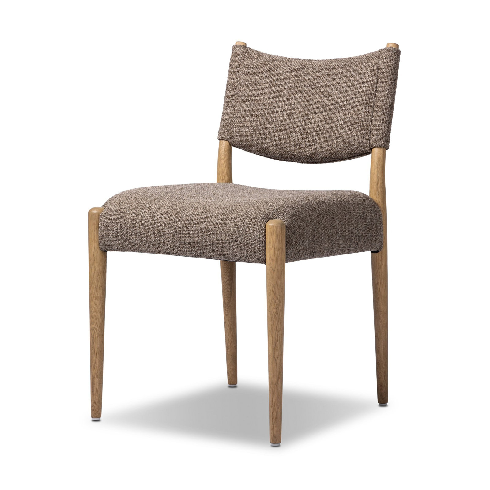 Yokum Armless Dining Chair, Saxon Mink, Natural Oak