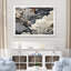 «Black and White Abstract Corals River IV», reproduction sur toile-1293104800-1293104804