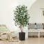 Adcock UV Protected Artificial Ficus Tree with Decorative Base, Faux Ficus Plant with Natural Trunk-1722551520-1722551526