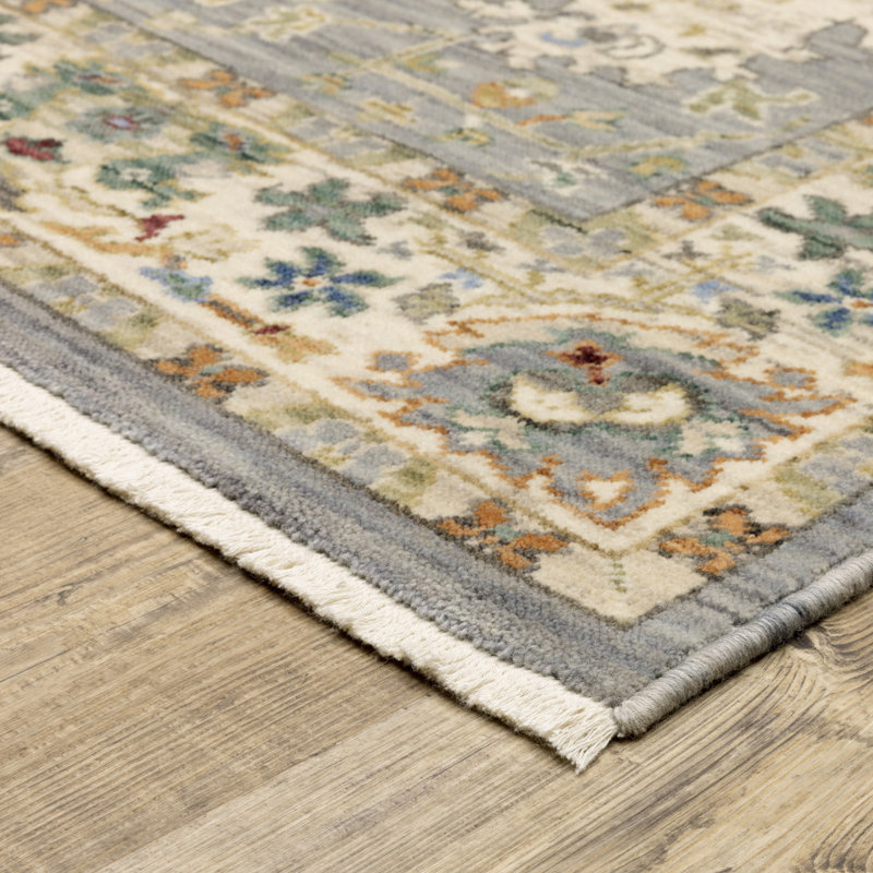 Tapis oriental en laine et en nylon tissé à la machine, Rectangle 2 pi x 3 pi