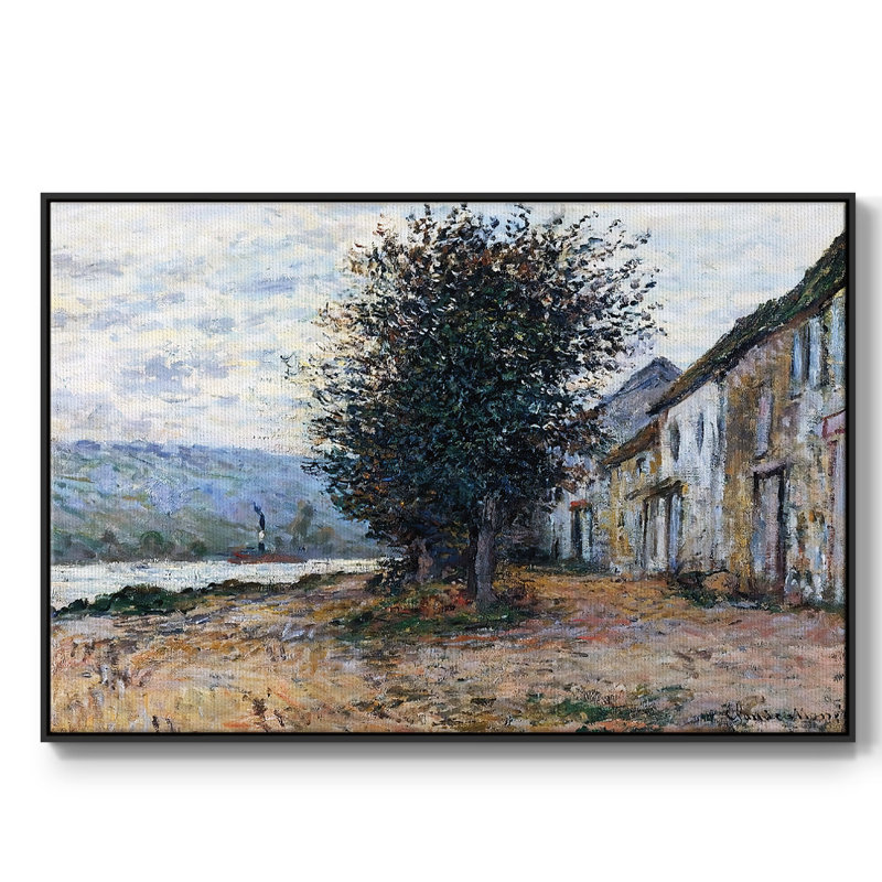 Les rives de la seine à Lavacourt, 1878, H 17 po x l 25 po x P 2 po, Noir