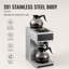 Cafetière à filtre professionnelle en acier inoxydable avec double carafe