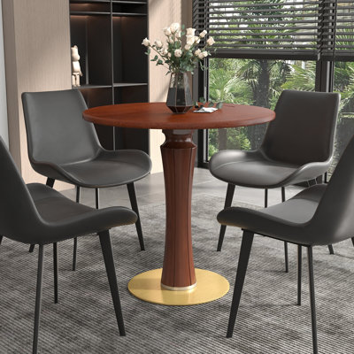 31.5" Morden Round Conference Table Table, Office Table For 4