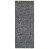 Hand Knotted Abstract Area Rug in Gray/Black